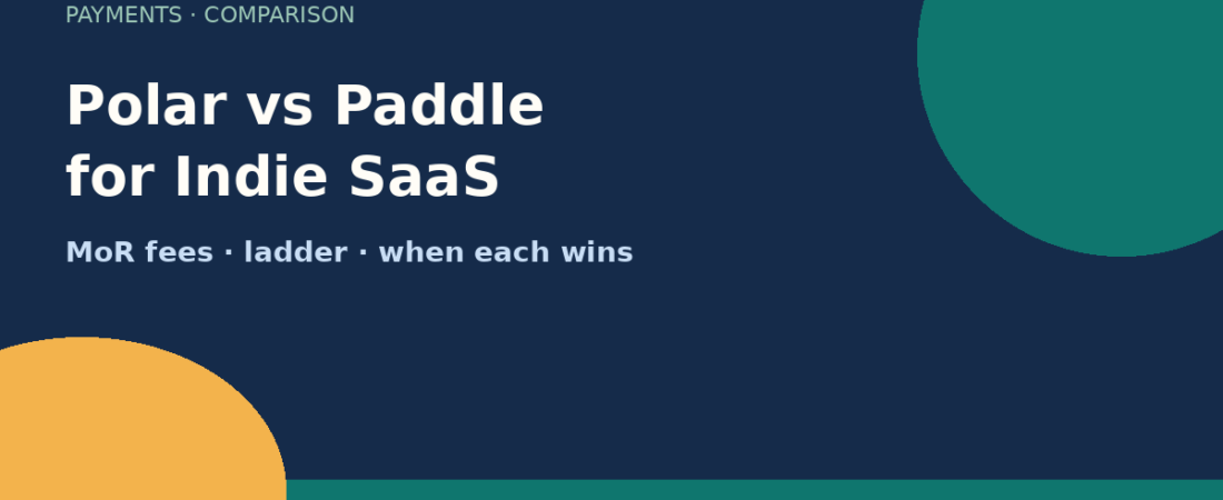 Polar vs Paddle for Indie SaaS: Fees & Fit (2026)