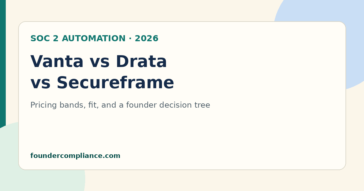 Vanta vs Drata vs Secureframe: Which Fits First SOC 2 (2026)