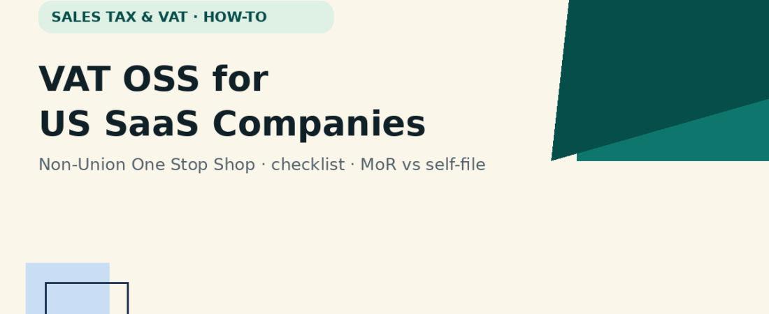 VAT OSS for US SaaS Companies