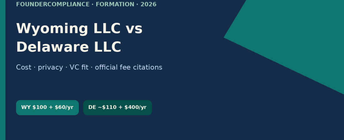 Wyoming LLC vs Delaware LLC for SaaS Founders